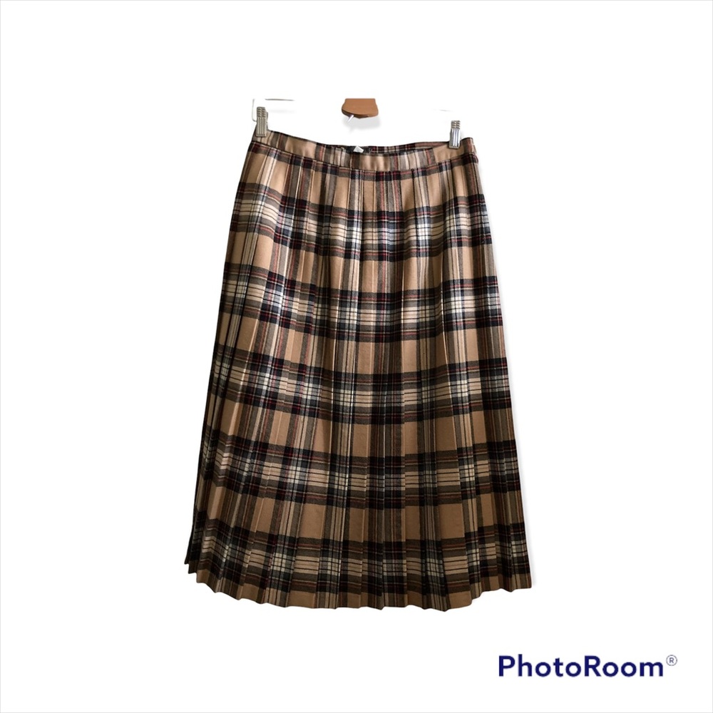 Vintage plaid wool skirt